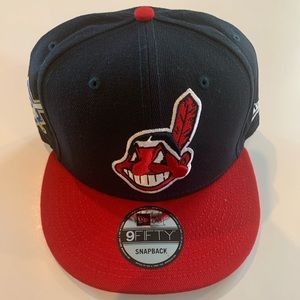 Cleveland Indians MLB Black Snapback CHIEF WAHOO design Baseball Cap Hat